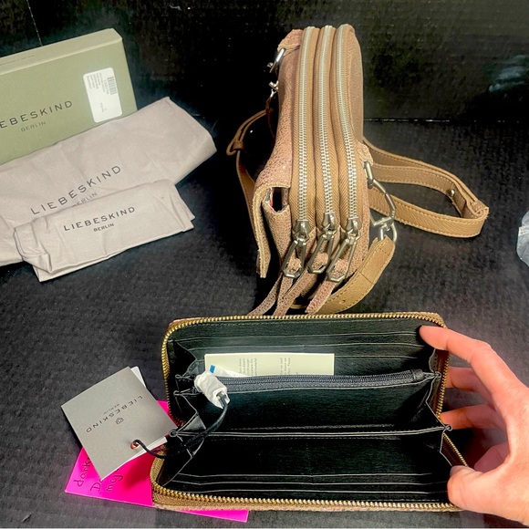 BNWT LIEBESKIND 4 Compartment Crossbody  and Matching Wallet RARE SET - Picture 3 of 16